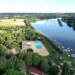 Luchtfoto van camping de Thoissey